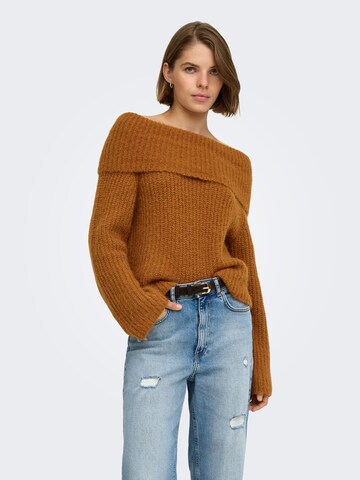 ONLY Sweater 'MAGGIE' in Brown: front