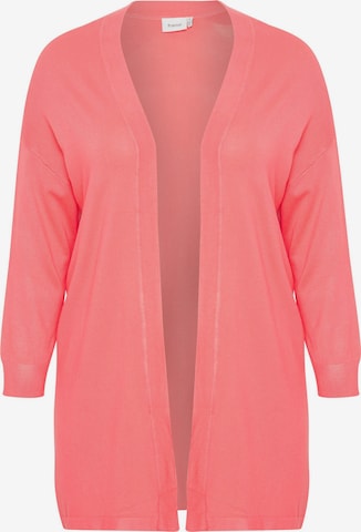 Fransa Curve Knit cardigan 'Blume' in Orange: front