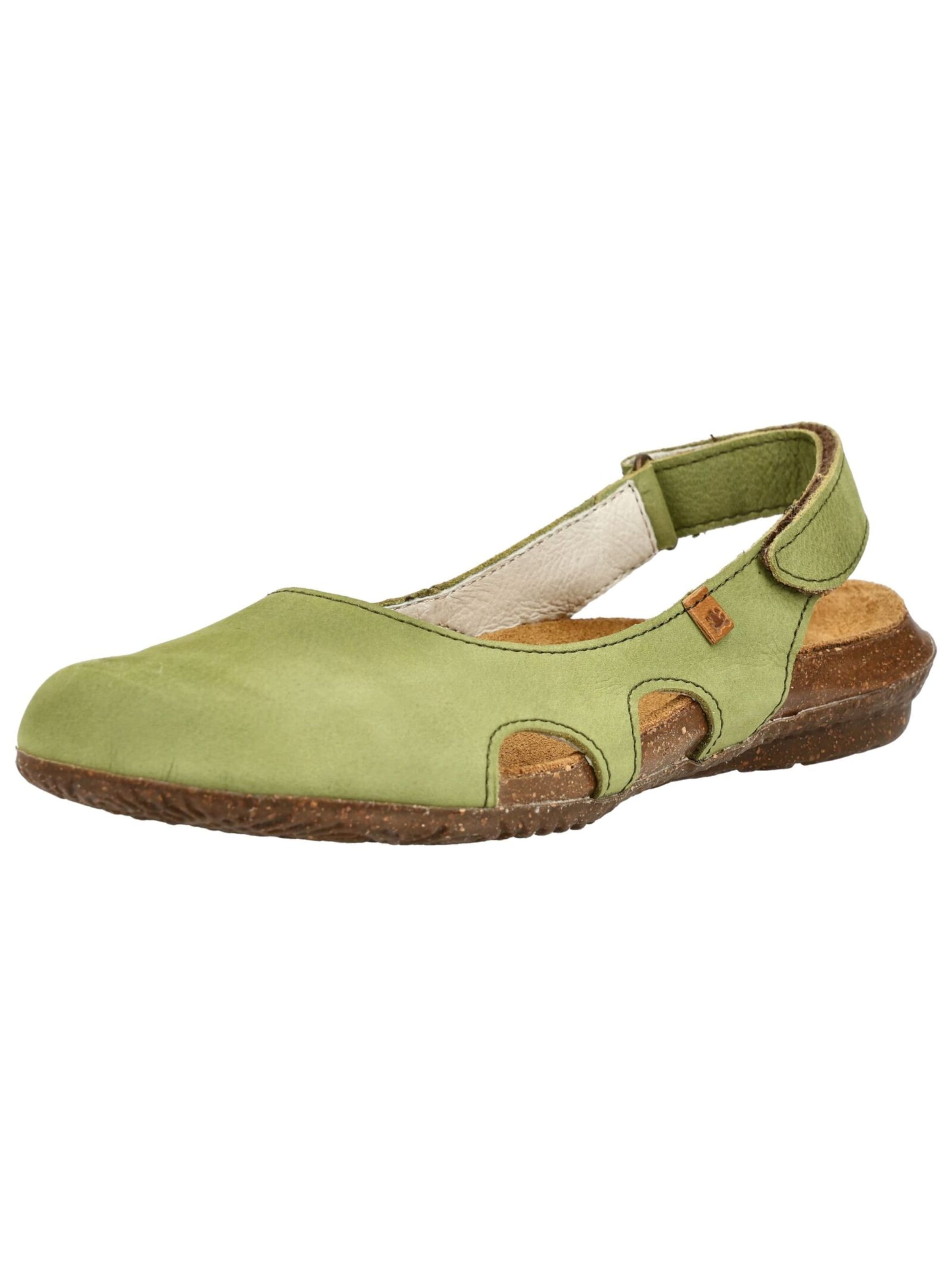 EL NATURALISTA Ballerina in Groen: voorkant