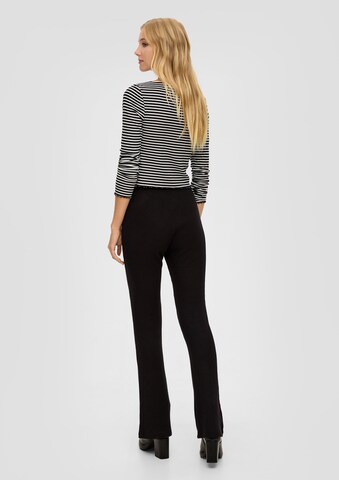 évasé Pantalon QS en noir