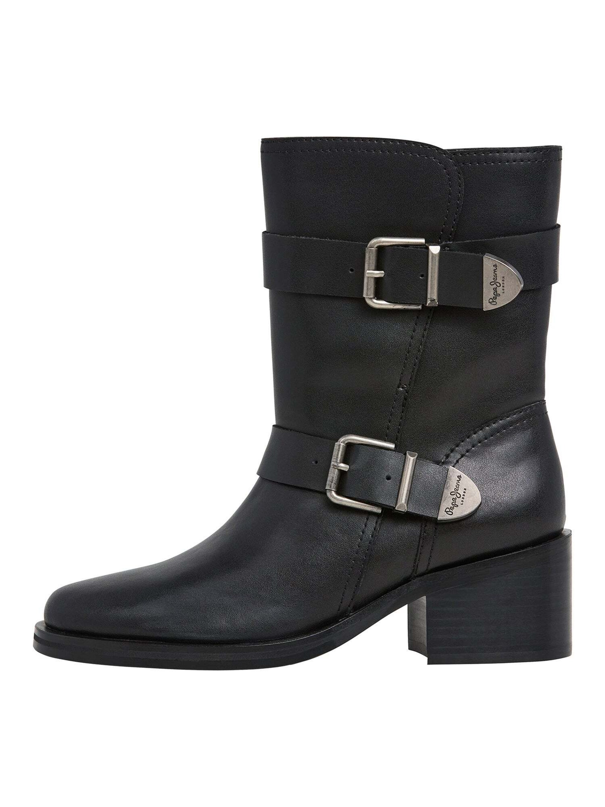 Boots 'Sandy West W' di Pepe Jeans in nero: frontale