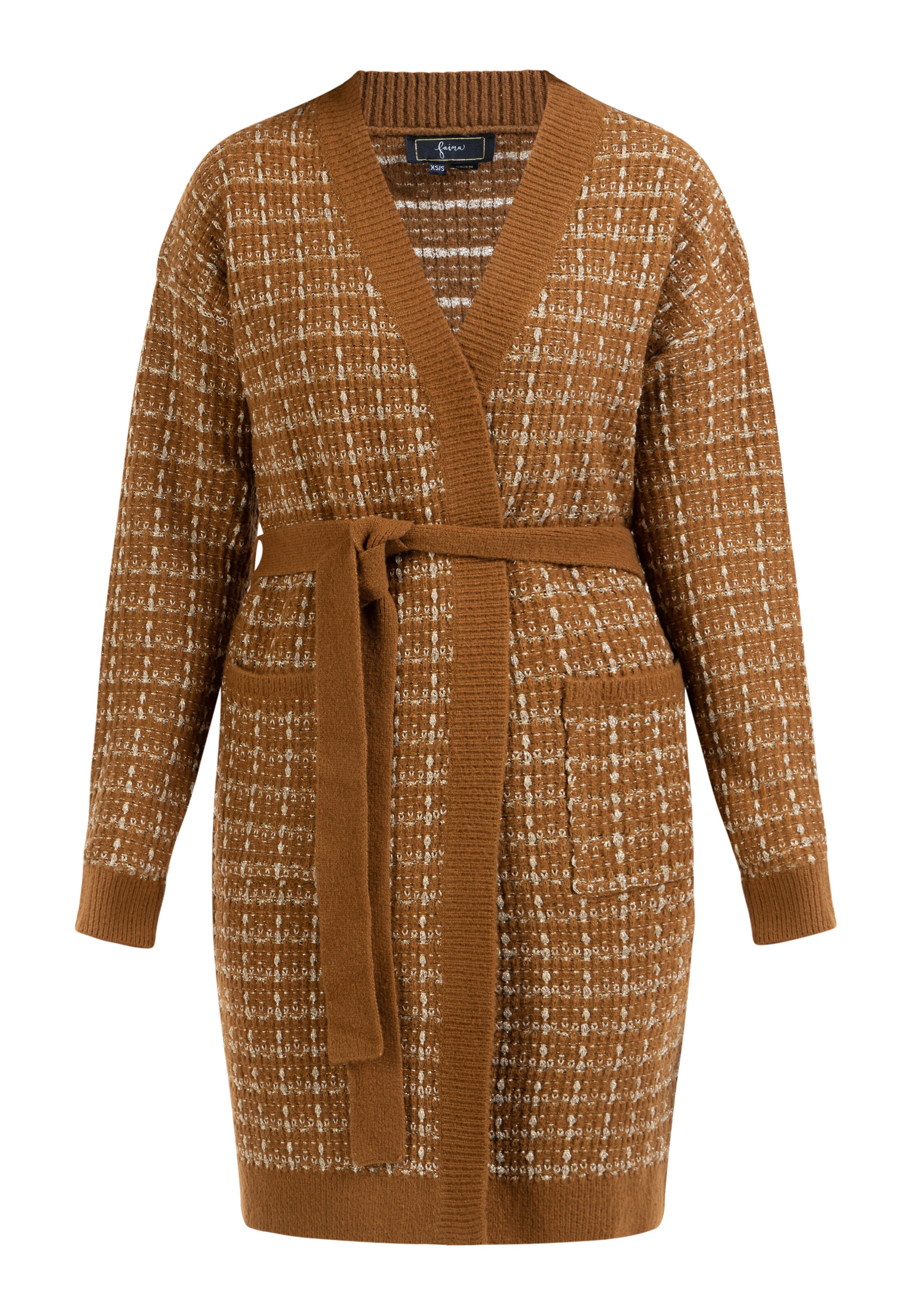 faina Вязаная кофта в Коричневый: спереди