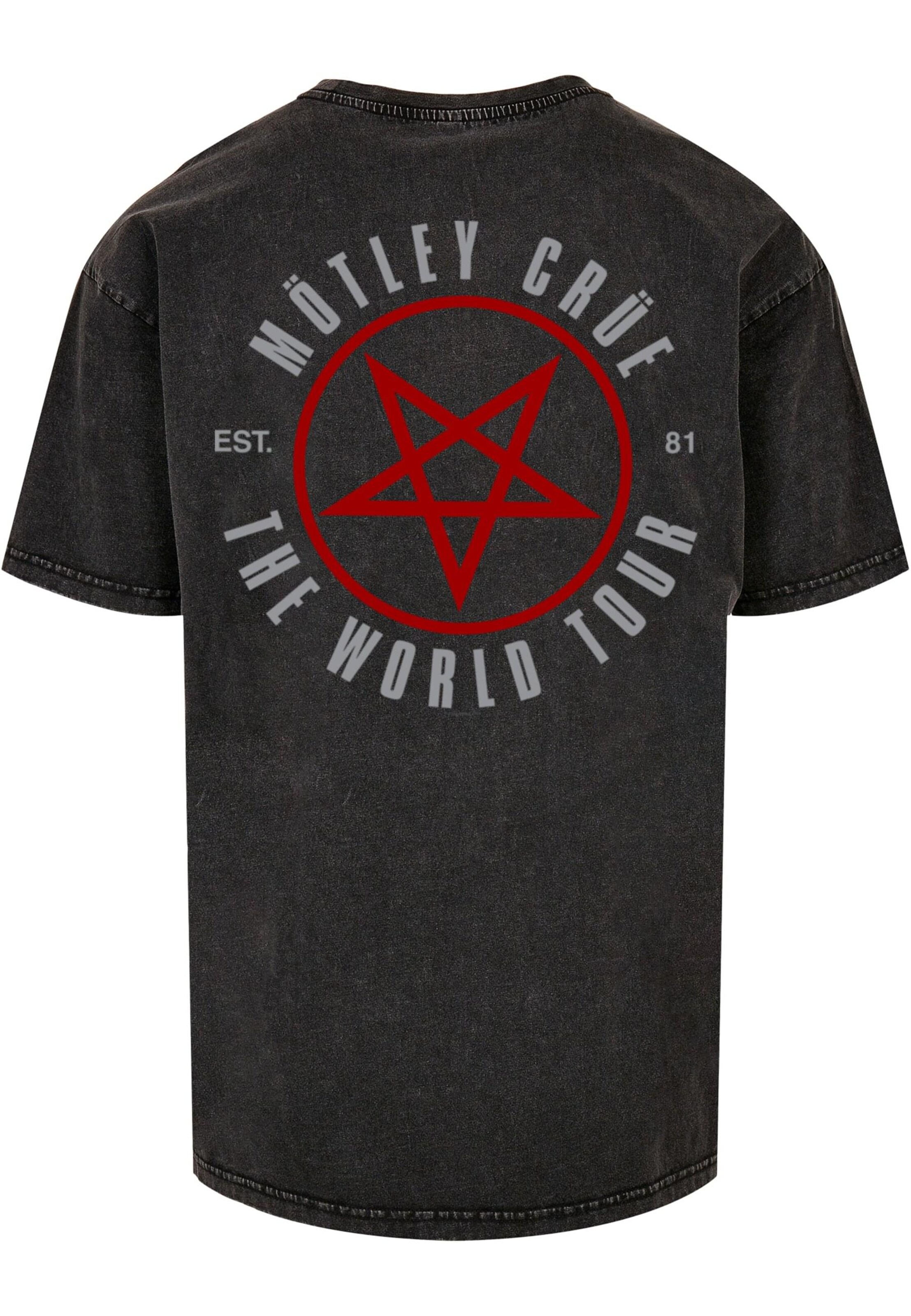 Merchcode T-Shirt 'Motley Crue - Bolt World Tour' in Schwarz