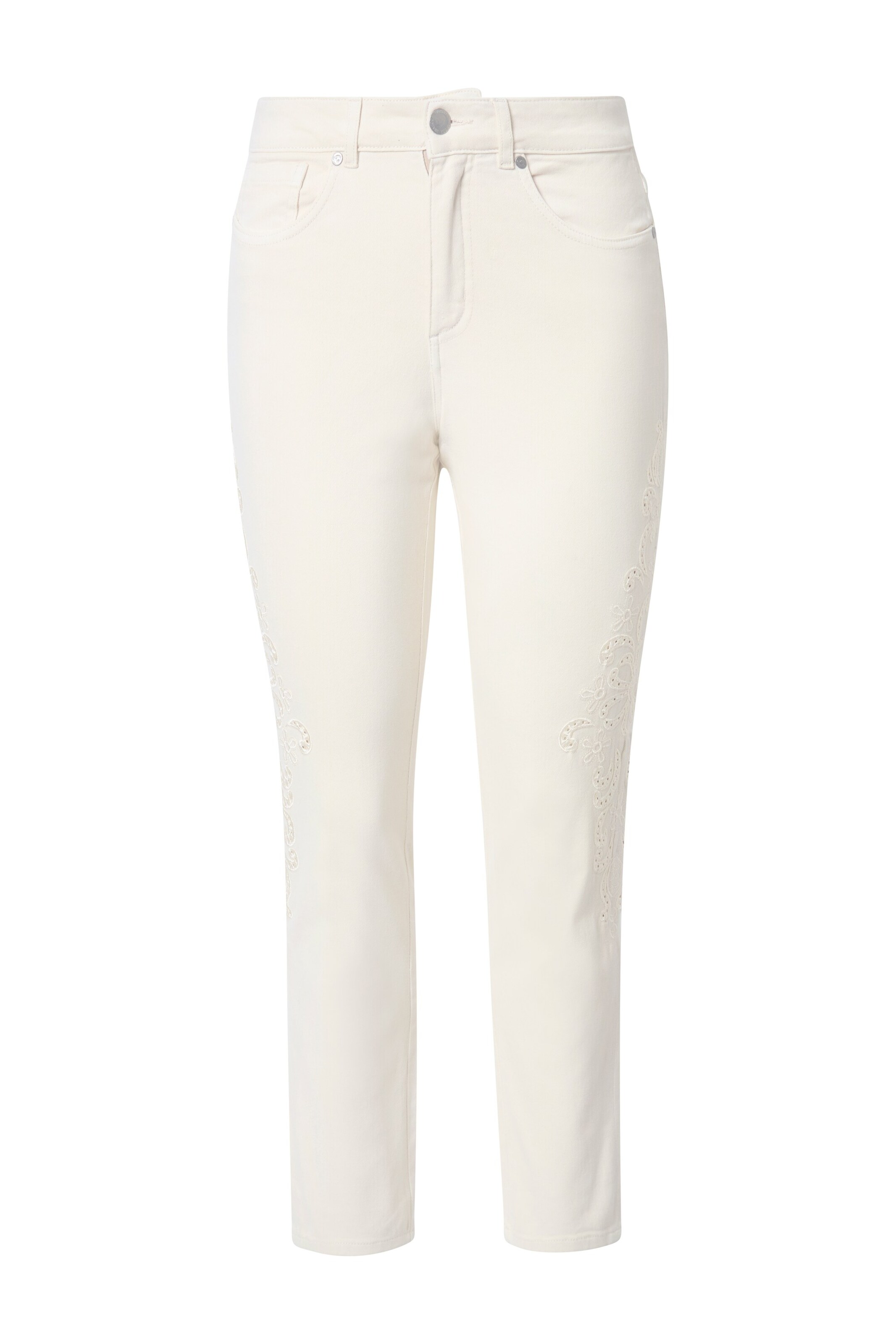 MIAMODA Slim fit Jeans in White: front