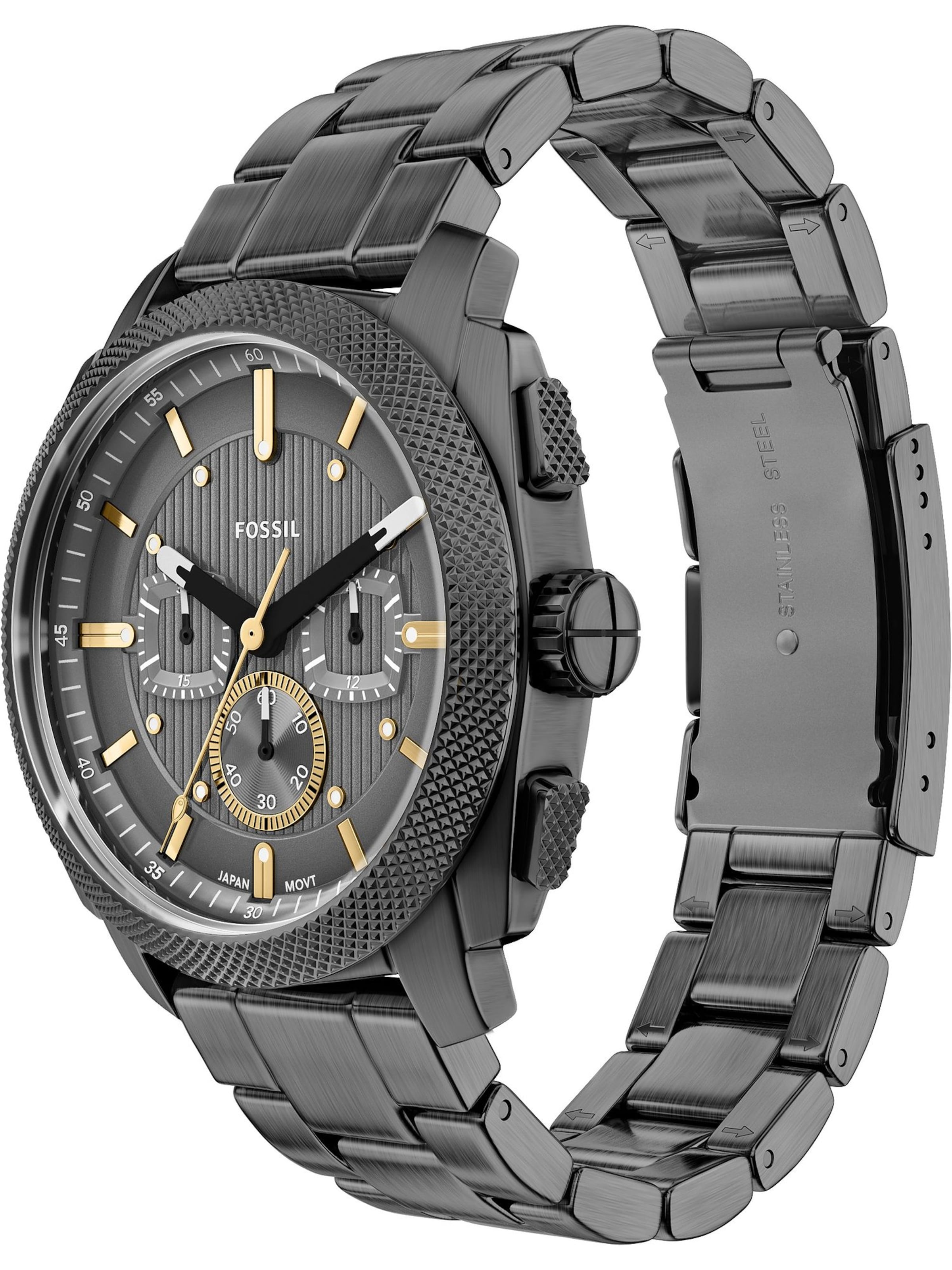 FOSSIL Analoguhr in Grau: Vorderseite