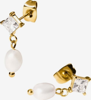 Boucles d'oreilles 'Elegant Pearl' PURELEI en or : devant