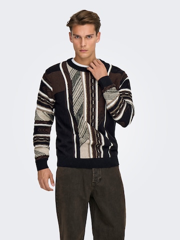 Pull-over 'ONSRISE' Only & Sons en noir : devant
