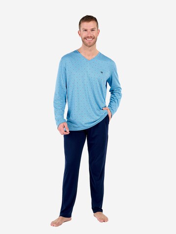 Pyjama long ' Walter Long Sleepwear ' HOM en bleu : devant