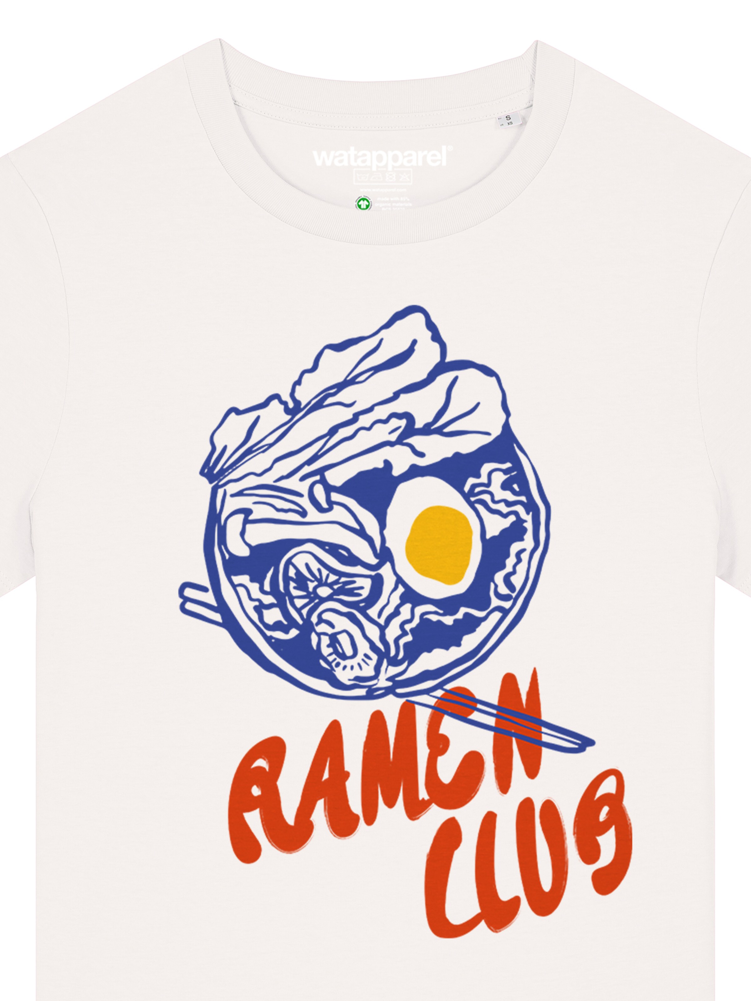 T-shirt 'Ramen Club' Watapparel en blanc
