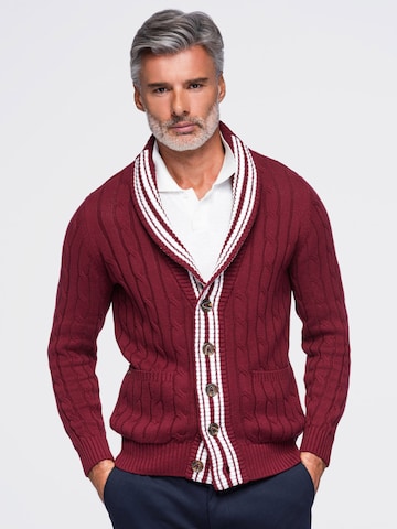 Ombre - Cárdigan en rojo: frente