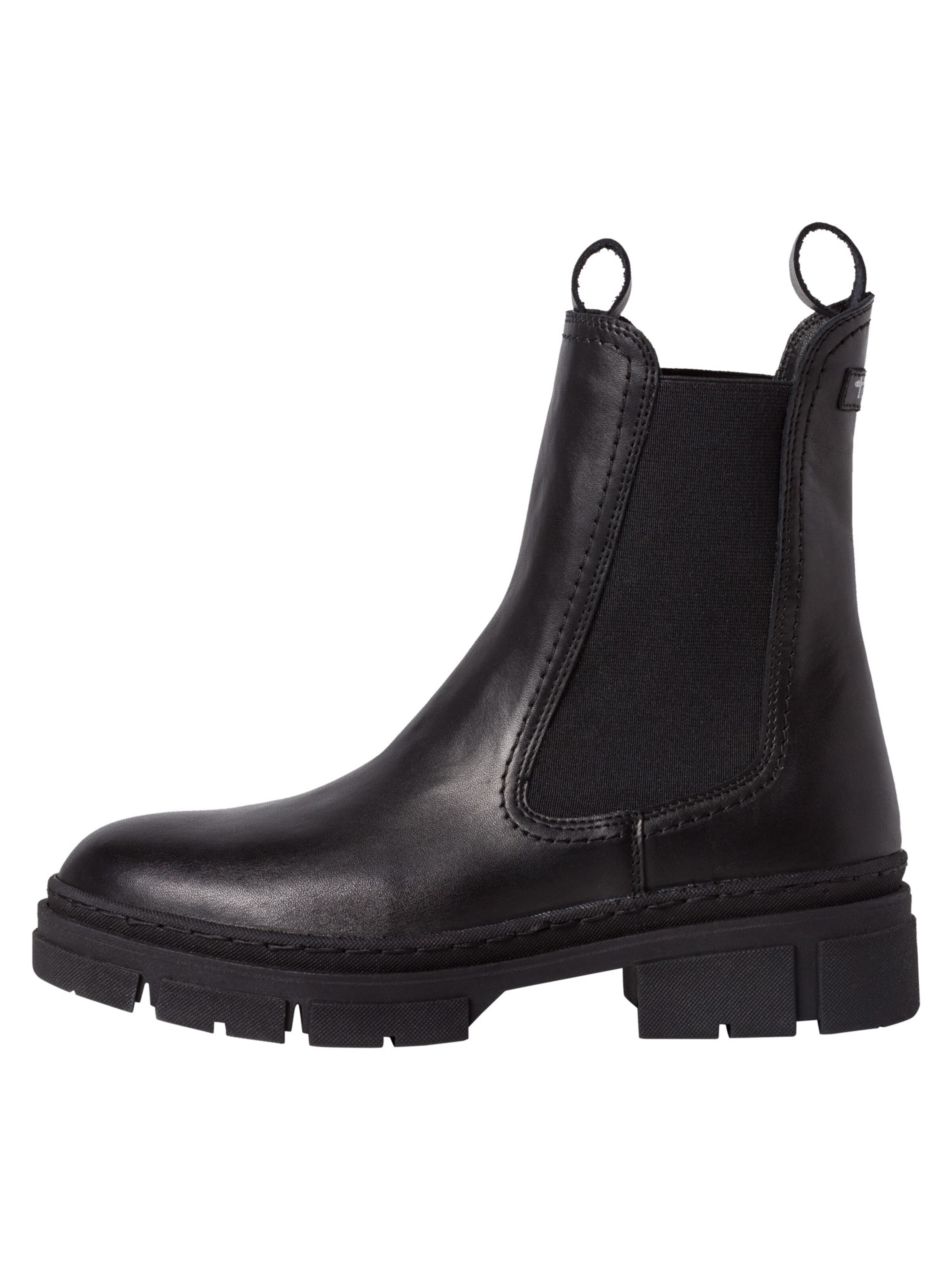 Tamaris Damen Chelsea Boots Mit TOUCHit-Fußbett – Bequeme Stiefeletten Aus Leder & Textil, 3,5 Cm Absatz