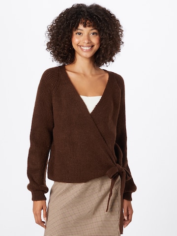 Cardigan 'Mia' ONLY en marron : devant