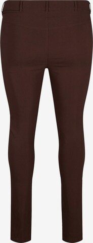 Zizzi Skinny Broek 'JEVA' in Bruin