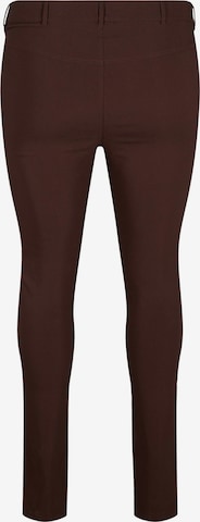 Zizzi Skinny Broek 'JEVA' in Bruin