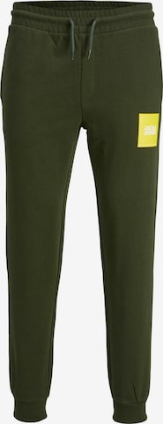 Jack & Jones Plus - Tapered Calças 'Gordon Lock' em verde: frente