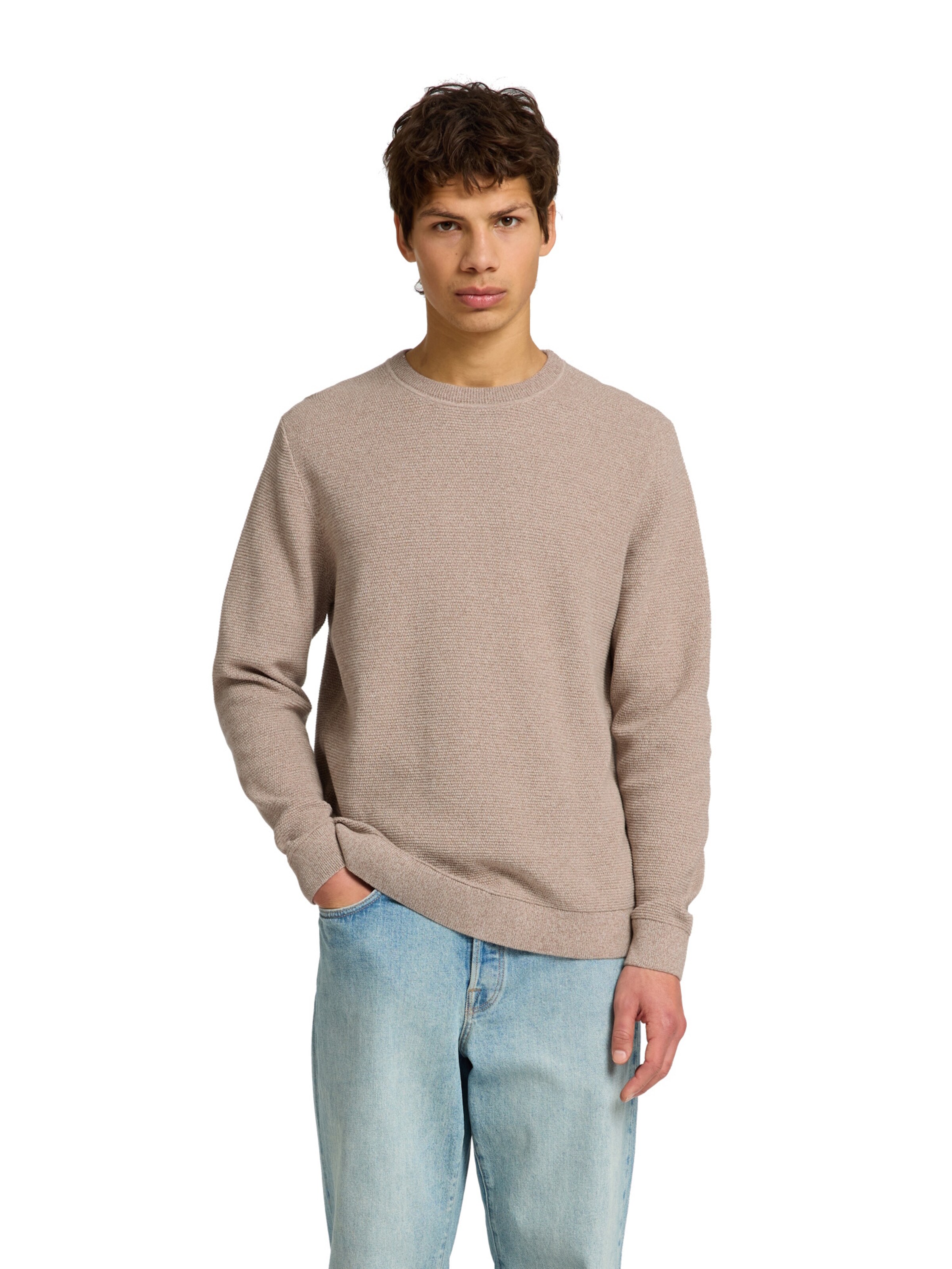 SELECTED Pullover 'SLHRoss' i beige: forside
