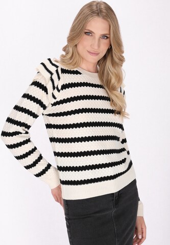 Pull-over DreiMaster Vintage en blanc : devant