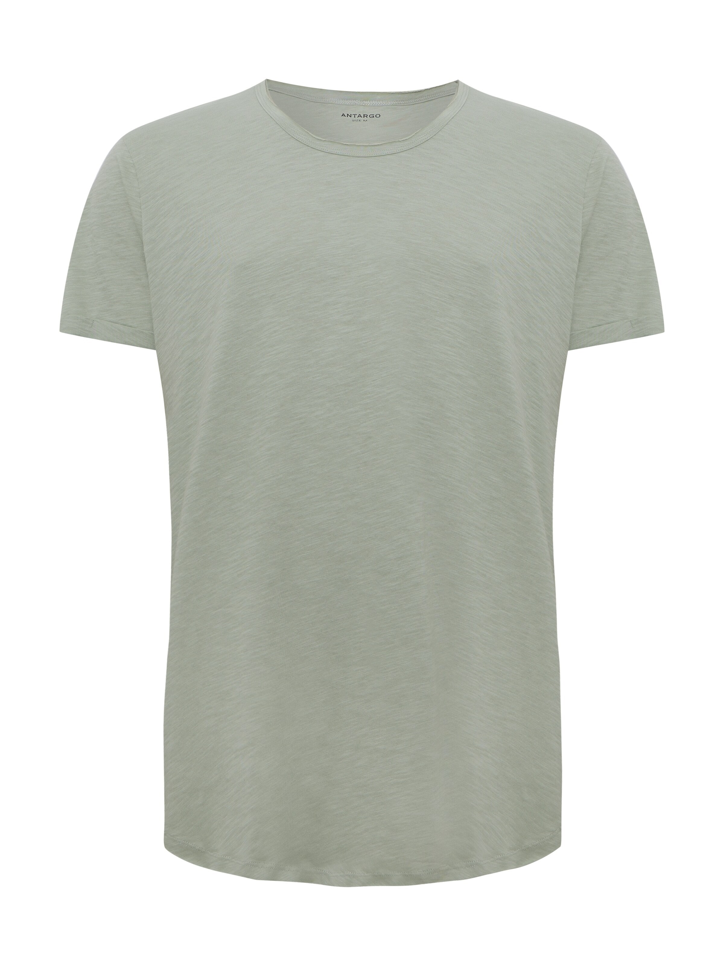 Antargo Shirt 'Basic Open Edge'‌‌‌ in Grün: Vorderseite