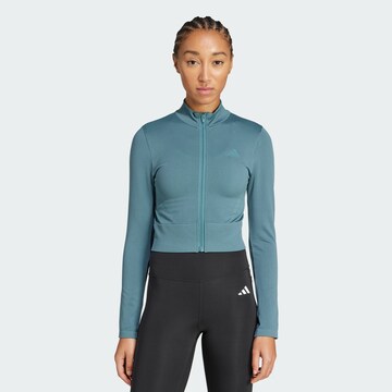 ADIDAS PERFORMANCE Sports cardigan 'Essentials' in Green: front
