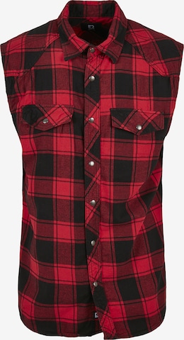 Brandit - Ajuste regular Camisa en rojo: frente