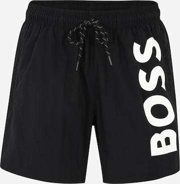 BOSS Orange Badeshorts 'Octopus' in Schwarz: predná strana