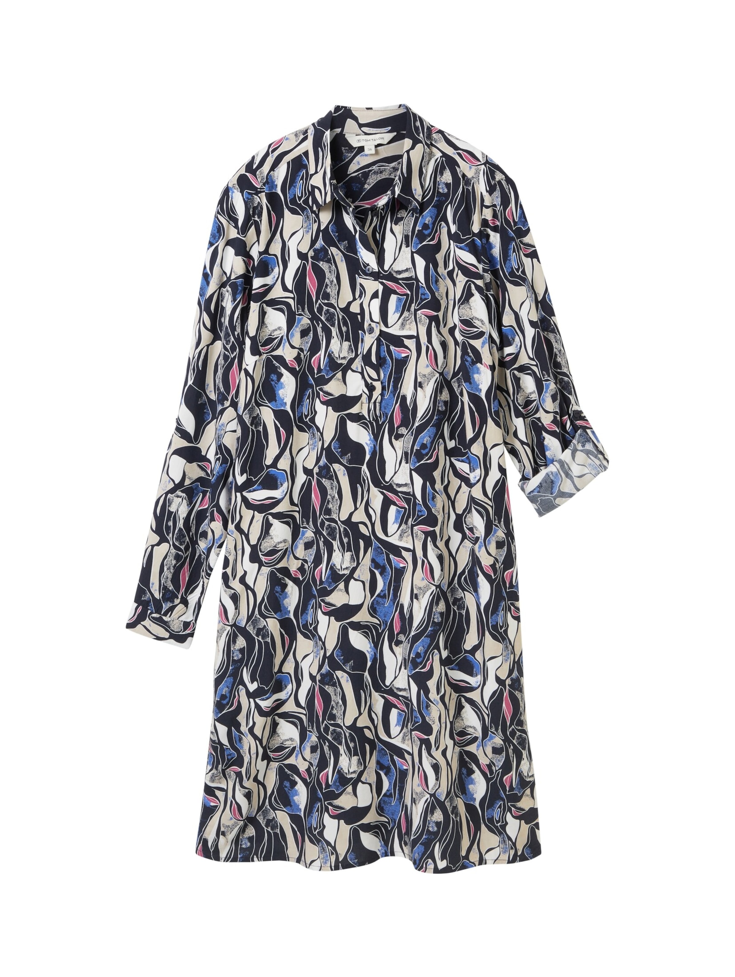 TOM TAILOR Shirt Dress in Blue: front