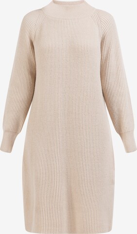 DreiMaster Vintage Knitted dress in Beige: front