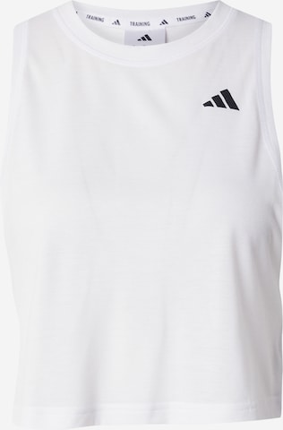 Top sportivo di ADIDAS PERFORMANCE in bianco: frontale