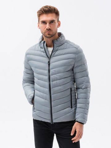 Ombre Winter Jacket 'C528' in Grey: front