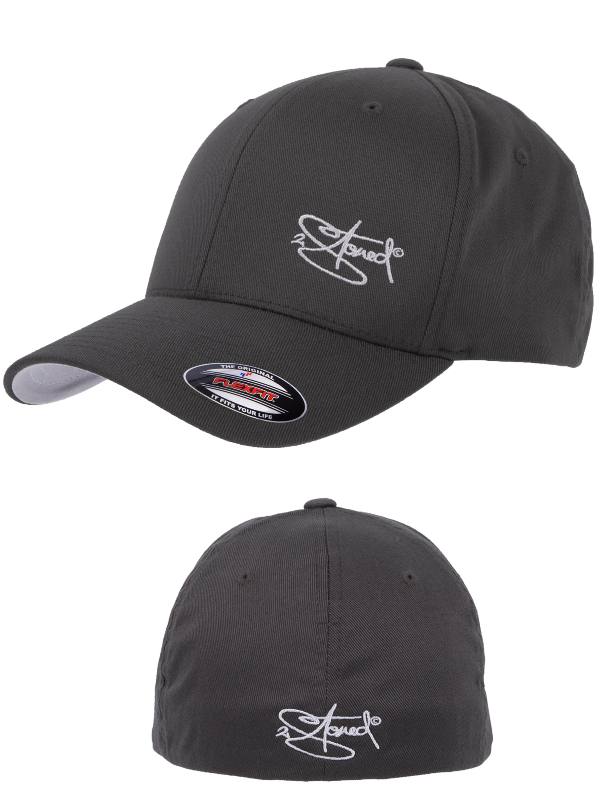 2Stoned Cap 'Flexfit Wooly Combed Classic' in Grey