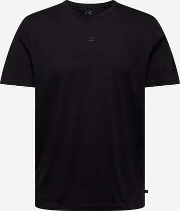 T-Shirt QS en noir : devant