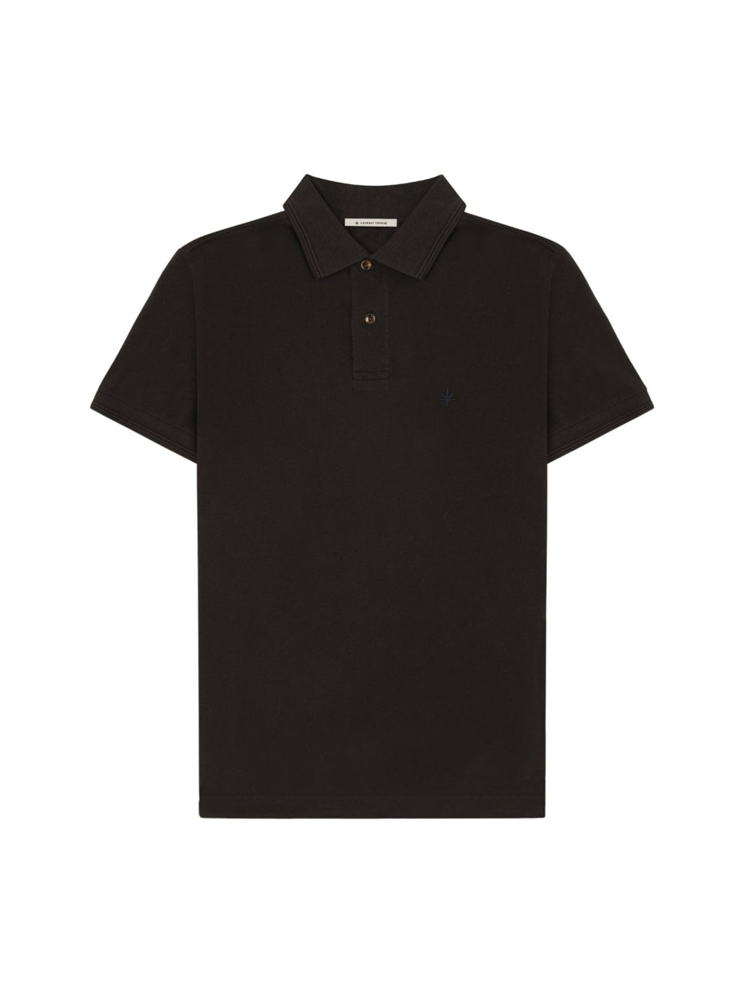 Laurent Vergne Shirt 'Hugo Cotton Pique Polo in Brown' in Brown: front