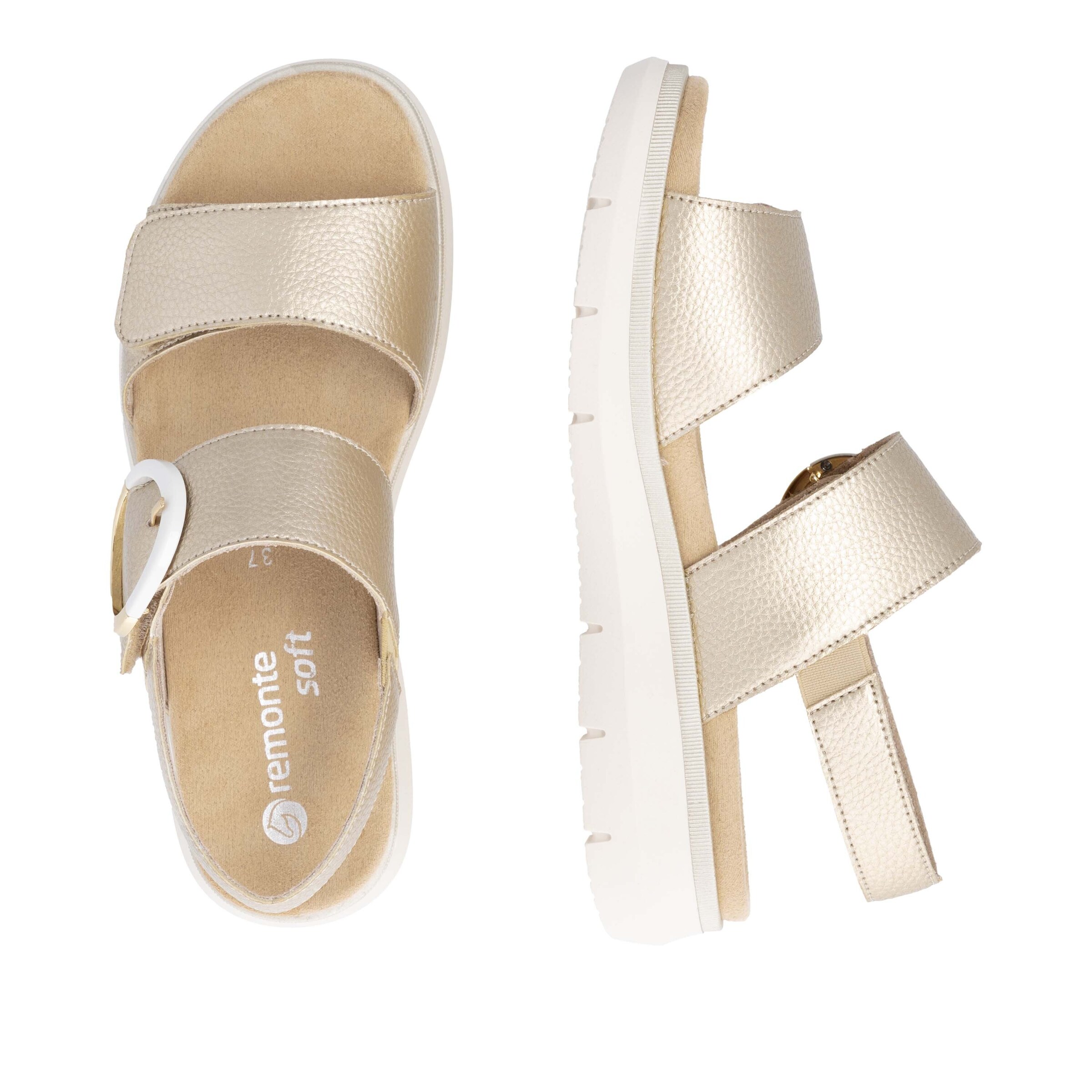 REMONTE Strap Sandals in Gold