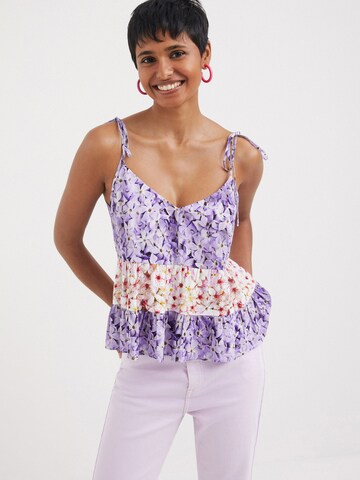 Desigual Top 'SPRING' in Lila: predná strana