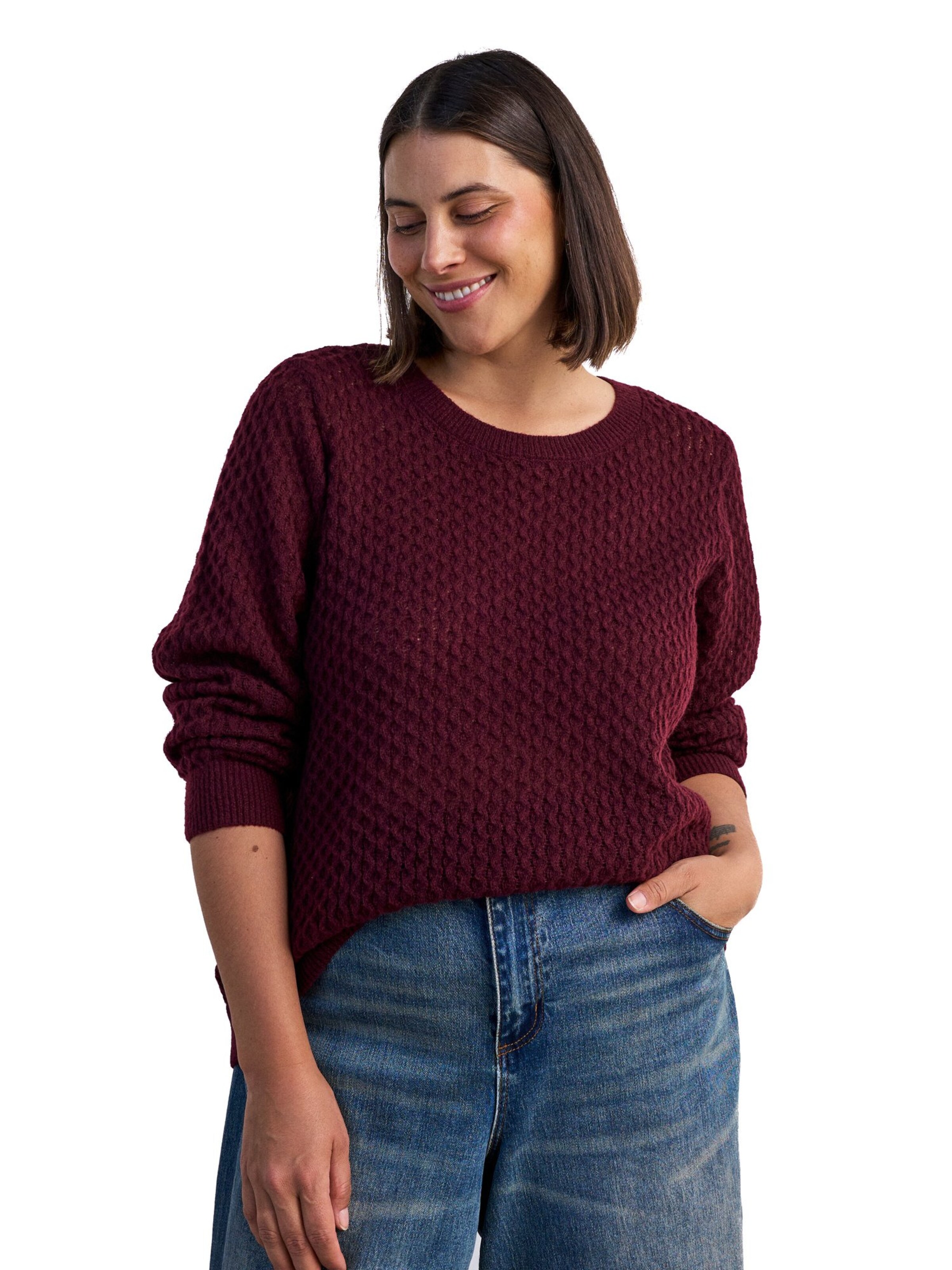 Pullover 'Flaya' di Zizzi in rosso: frontale