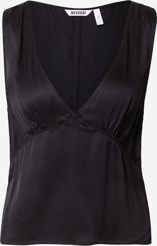 juoda WEEKDAY Palaidinė be rankovių: priekis