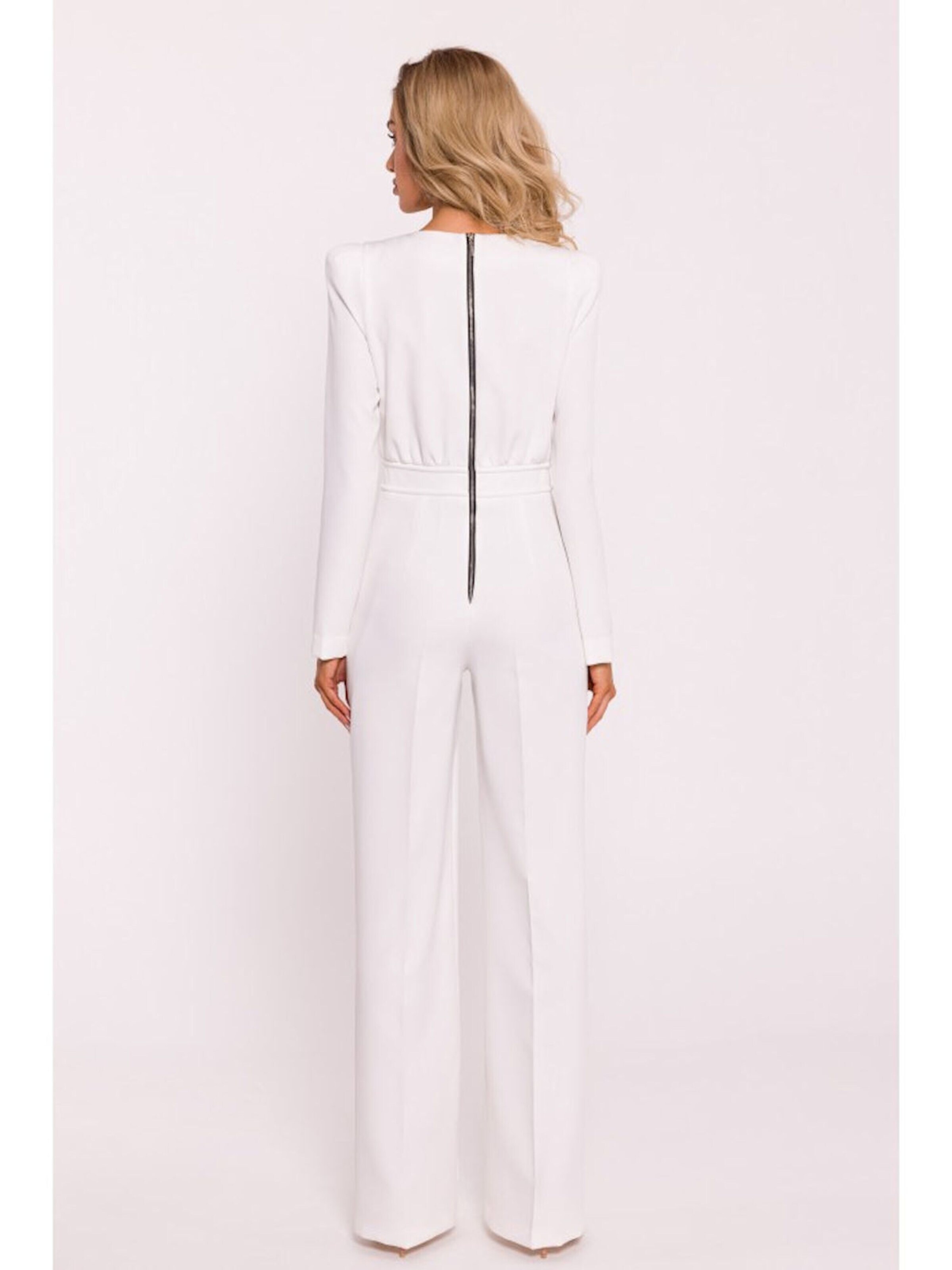 Numoco Jumpsuit 'Overall Adele' in Weiß