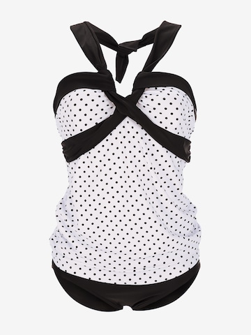 Costum de baie Tankini 'AMELIE' de la petit amour pe negru: față