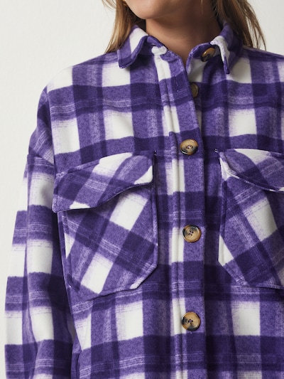 Happiness İstanbul Prechodná bunda - modrofialová / biela, Produkt