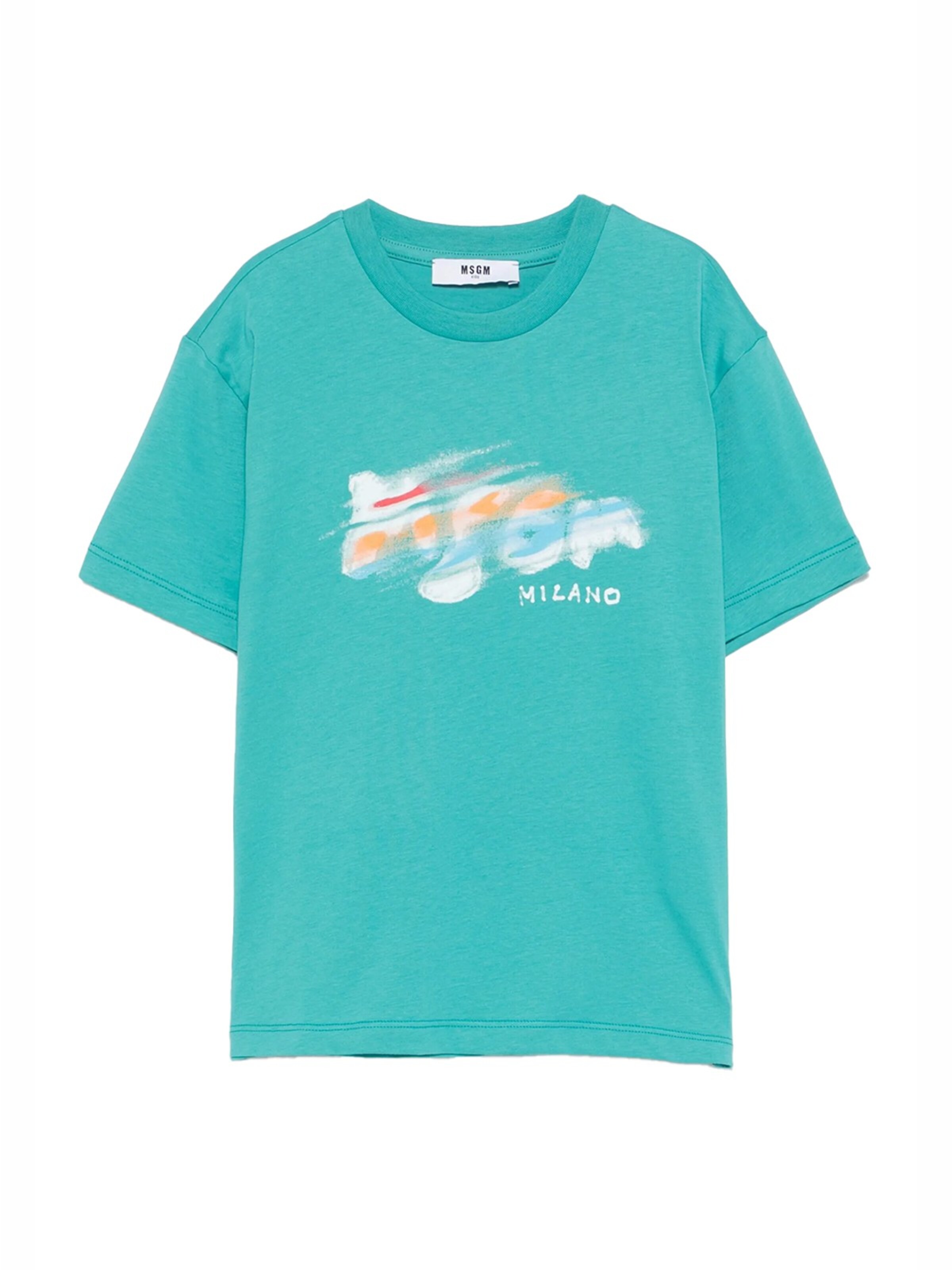 T-Shirt MSGM en vert : devant