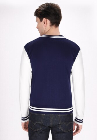 Vestes en maille MO en bleu