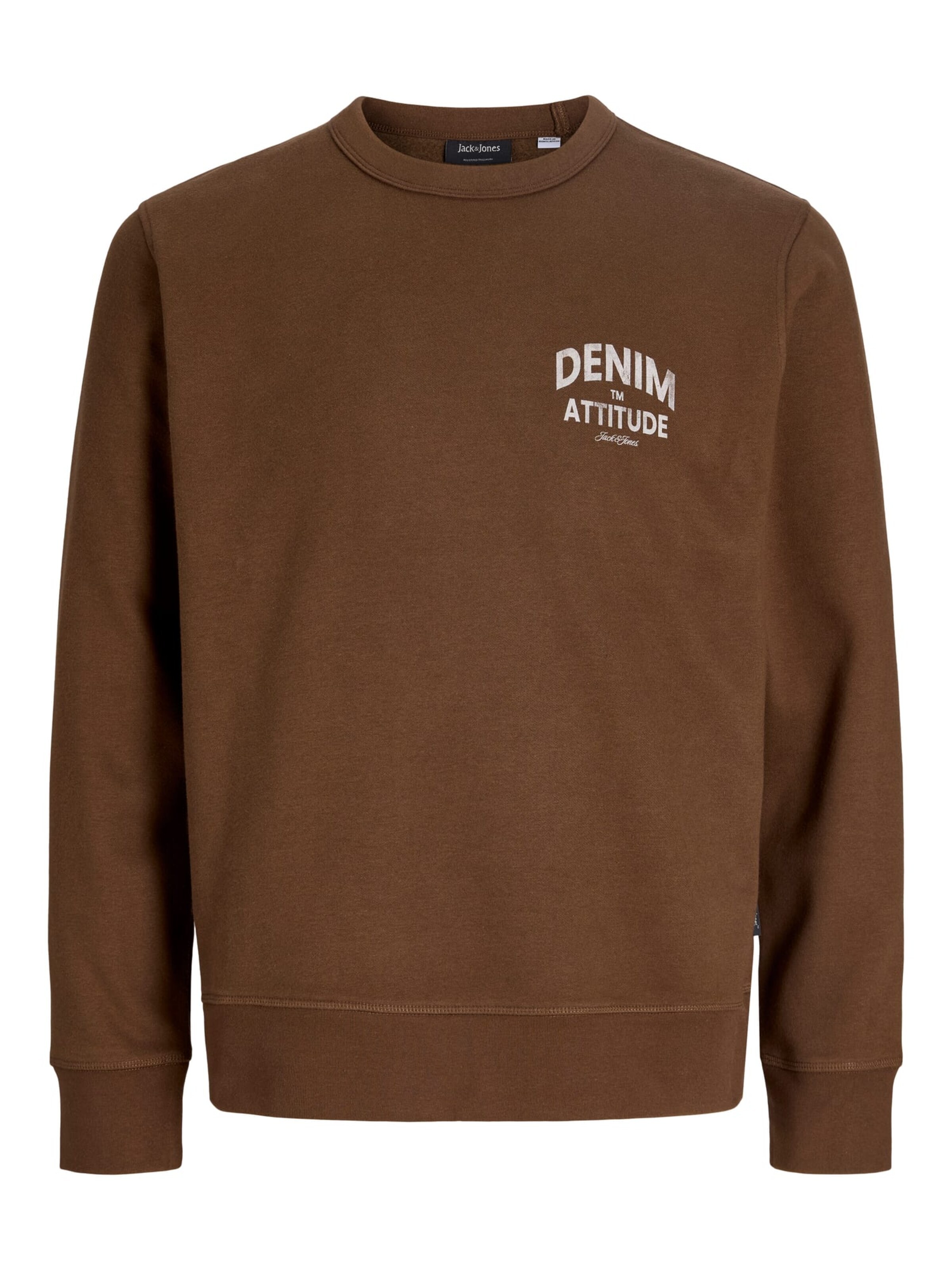JACK & JONES Sweater 'dover' in Brown: front