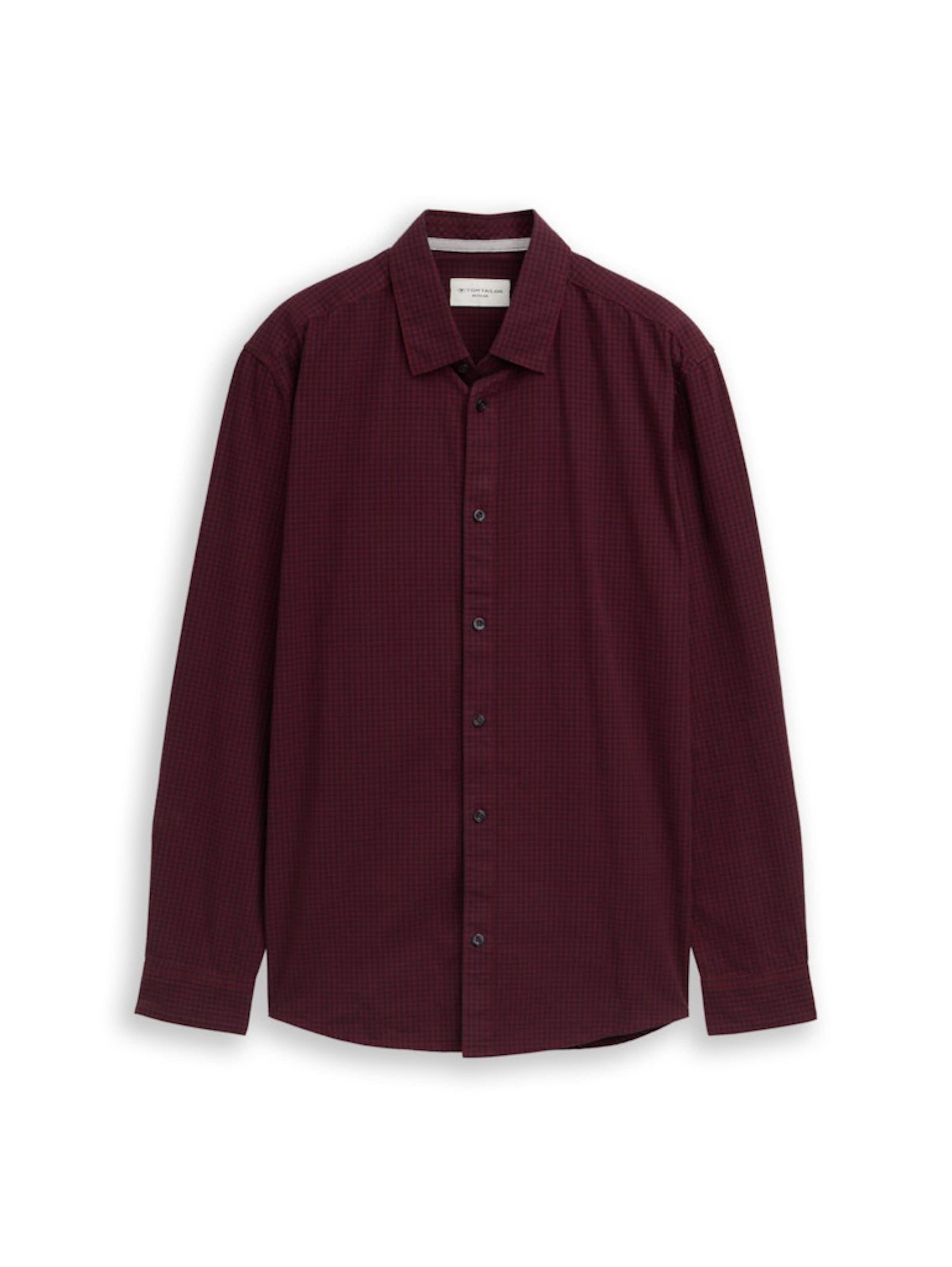 TOM TAILOR Regular fit Button Up Shirt in Red: front