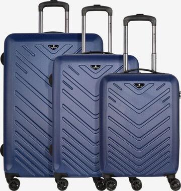 CHECK.IN Suitcase Set 'Mailand' in Blue: front