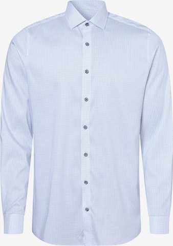 OLYMP Slim fit Zakelijk overhemd in Blauw: voorkant