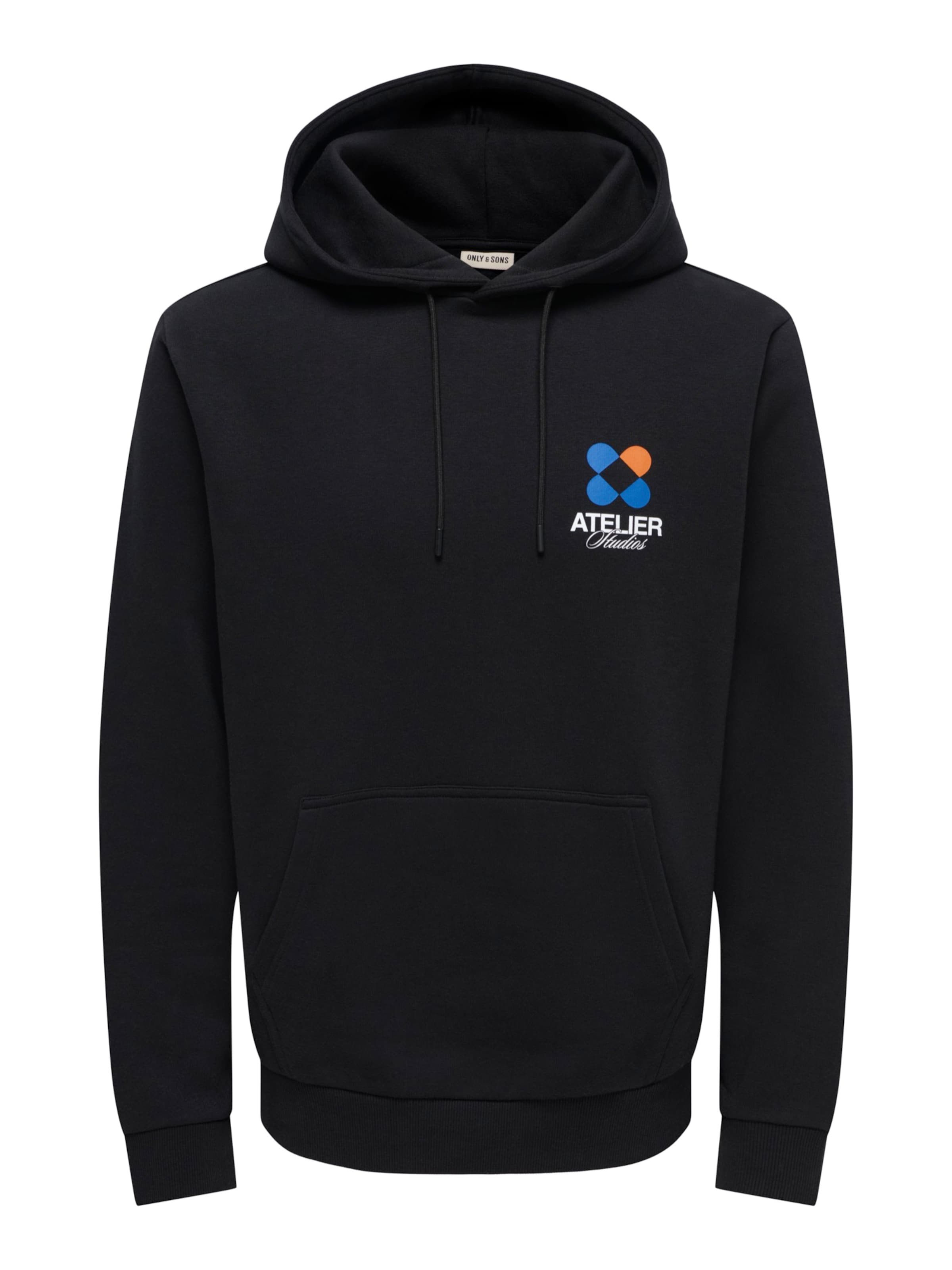 Only & Sons Sweatshirt 'ONSCERES' in XS in Navy / Grass green / Black / White, Item view