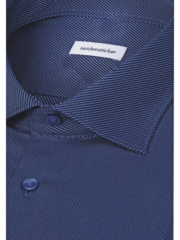 SEIDENSTICKER Regular Fit Business Hemd - Struktur in Blau