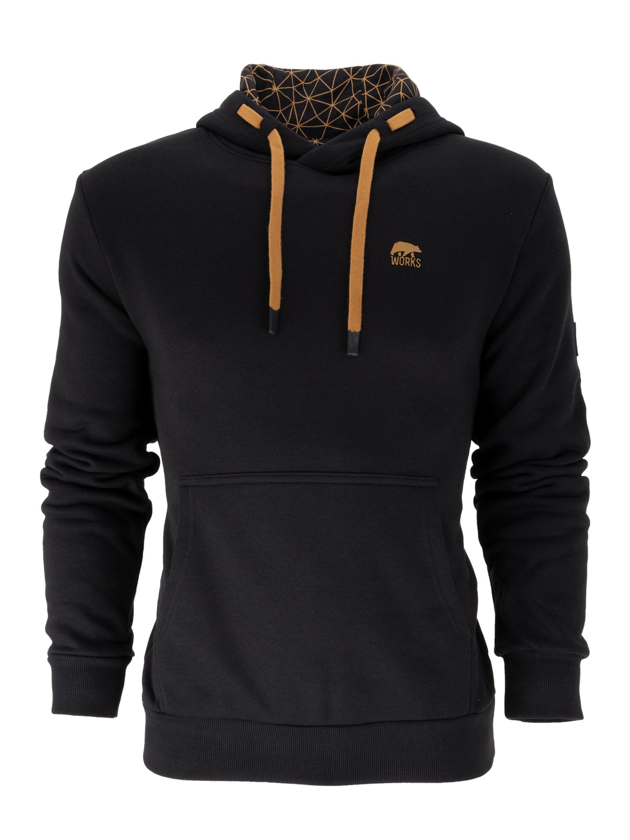 FORSBERG Sweatshirt 'Hoodie mit kleinem Brustlogo'‌‌ in Schwarz: Vorderseite