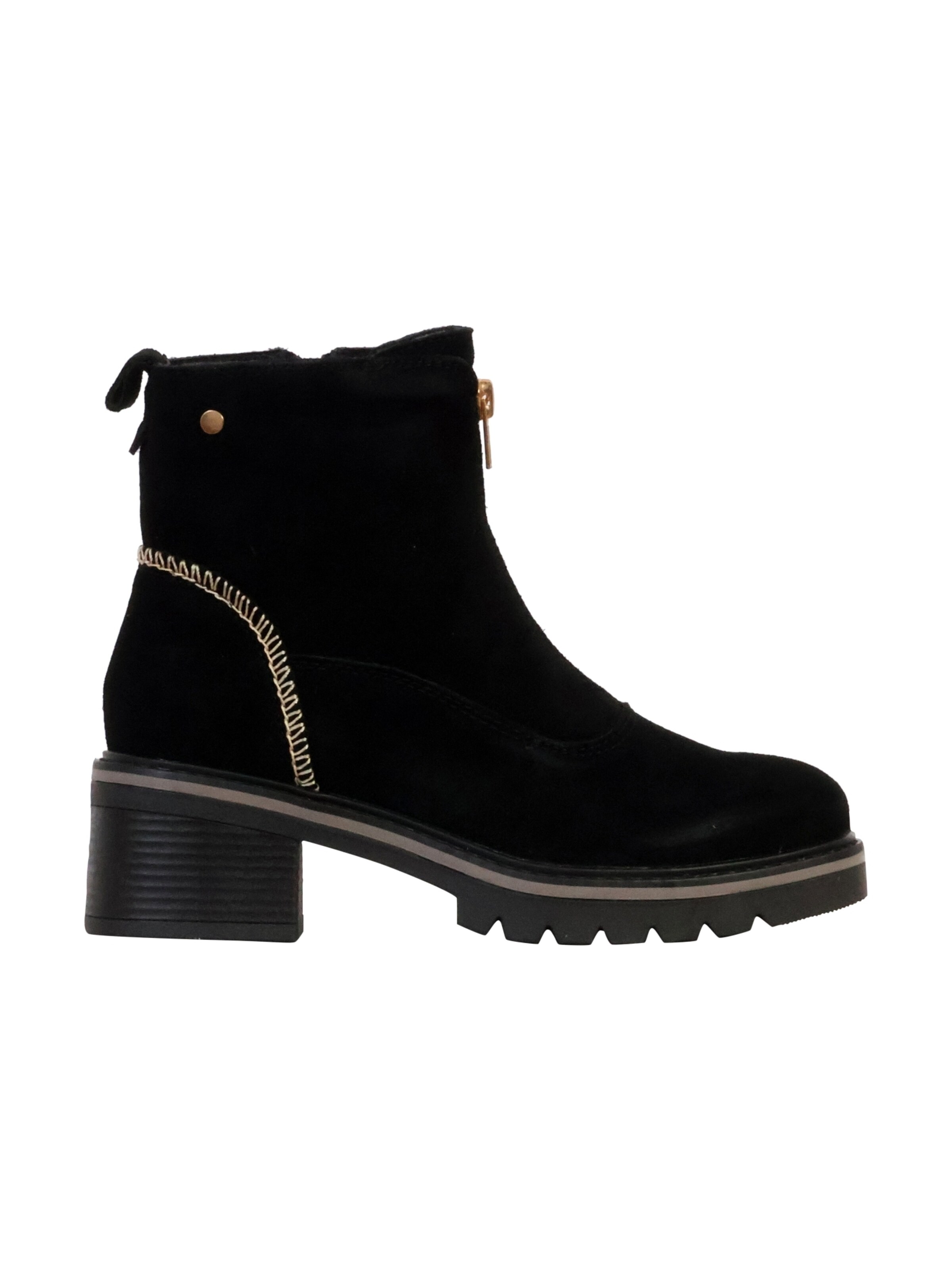 Bottines 'Lederstiefeletten Alenoa' The Divine Factory en noir