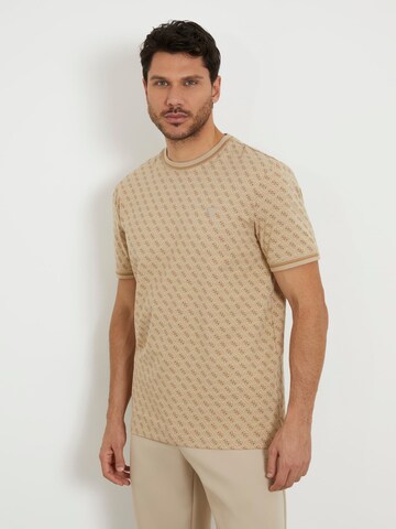T-Shirt 'MARSHALL' GUESS en beige : devant